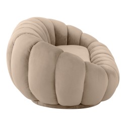 Καναπές Embrace  βελούδο σε μπεζ  απόχρωση 180x105x65εκ Καναπές Embrace  βελούδο σε μπεζ  απόχρωση 180x105x65εκ