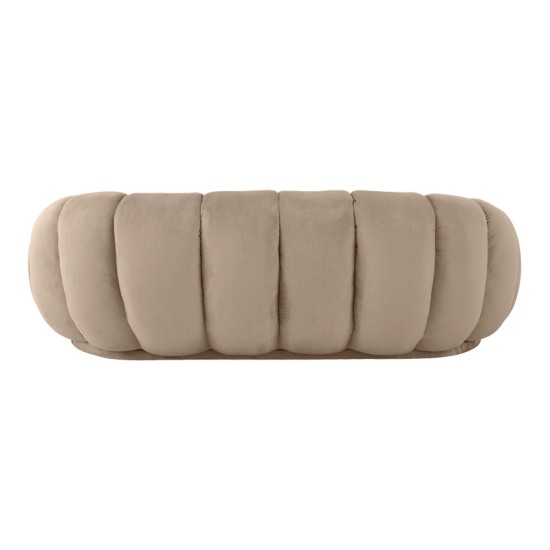 Καναπές Embrace  βελούδο σε μπεζ  απόχρωση 180x105x65εκ Καναπές Embrace  βελούδο σε μπεζ  απόχρωση 180x105x65εκ
