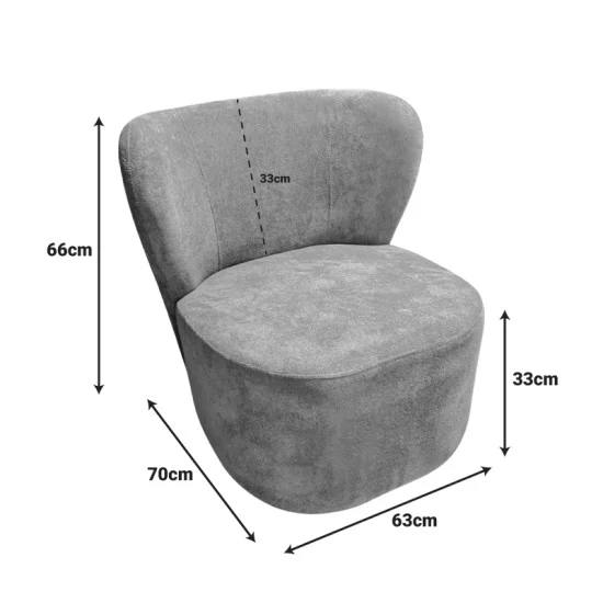 Πολυθρόνα Veridian  ύφασμα σε φυστικί απόχρωση 63x70x66εκ