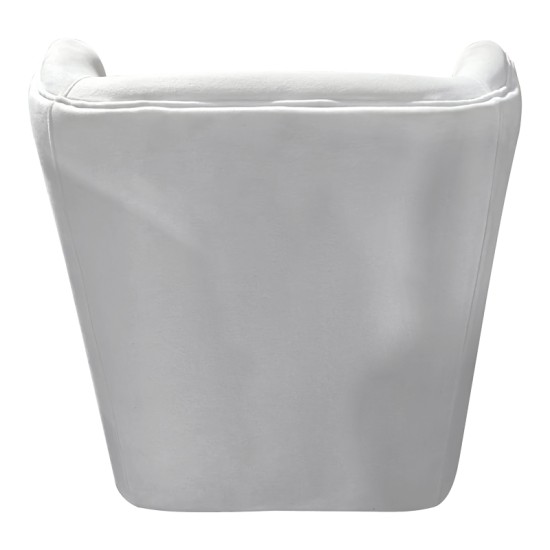 Πολυθρόνα Regalo  βελούδο σε λευκή απόχρωση 75x88x85εκ Πολυθρόνα Regalo  βελούδο σε λευκή απόχρωση 75x88x85εκ