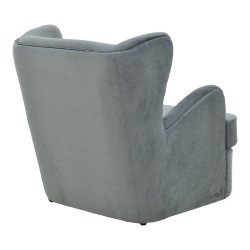 Πολυθρόνα Regalo  βελούδο σε ανθρακί απόχρωση 75x88x85εκ Πολυθρόνα Regalo  βελούδο σε ανθρακί απόχρωση 75x88x85εκ