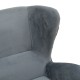 Πολυθρόνα Regalo  βελούδο σε ανθρακί απόχρωση 75x88x85εκ Πολυθρόνα Regalo  βελούδο σε ανθρακί απόχρωση 75x88x85εκ