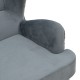 Πολυθρόνα Regalo  βελούδο σε ανθρακί απόχρωση 75x88x85εκ Πολυθρόνα Regalo  βελούδο σε ανθρακί απόχρωση 75x88x85εκ