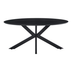 Τραπέζι Makrey  μαύρο mdf- μεταλλικά πόδια 160x90x75εκ