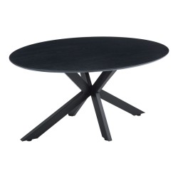Τραπέζι Makrey  μαύρο mdf- μεταλλικά πόδια 160x90x75εκ