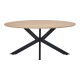 Τραπέζι Makrey  sonoma mdf- μαύρα μεταλλικά πόδια 160x90x75εκ