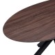 Τραπέζι Makrey  καρυδί mdf- μαύρα μεταλλικά πόδια 160x90x75εκ