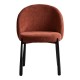 Καρέκλα Denna  ύφασμα terracotta-μαύρα μεταλλικά πόδια 52x60x85εκ