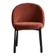Καρέκλα Denna  ύφασμα terracotta-μαύρα μεταλλικά πόδια 52x60x85εκ