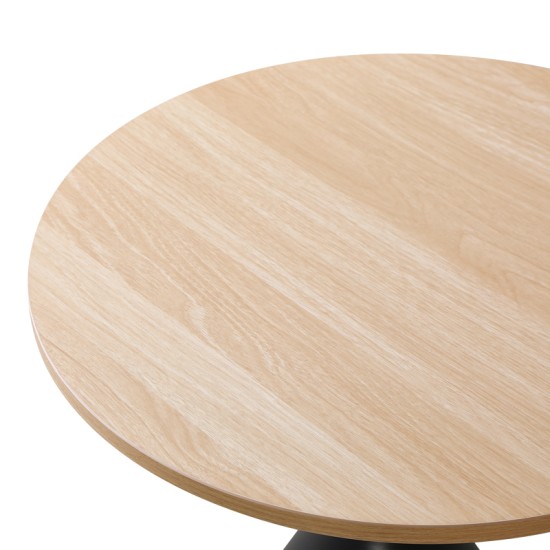 Τραπέζια σαλονιού Hemena  σετ 2τεμ σε μαύρη-φυσική απόχρωση