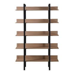 Βιβλιοθήκη Boderta  σε sonoma-μαύρη απόχρωση 120x30x190εκ