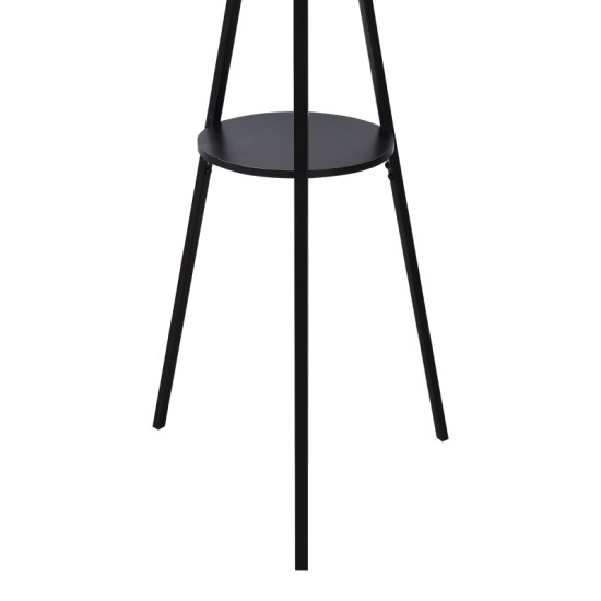 Καλόγερος Denner  μέταλλο σε μαύρη απόχρωση 48.5x48.5x180εκ