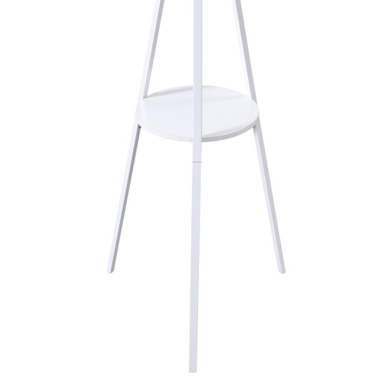 Καλόγερος Denner  μέταλλο σε λευκή απόχρωση 48.5x48.5x180εκ