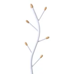 Καλόγερος Portu  μέταλλο σε λευκή-φυσική απόχρωση Φ30x170εκ