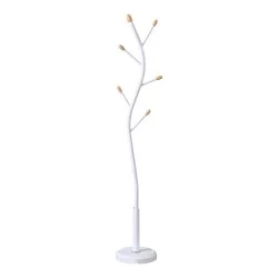 Καλόγερος Portu  μέταλλο σε λευκή-φυσική απόχρωση Φ30x170εκ