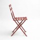 Καρέκλα Bistro  μεταλλική αναδιπλούμενη σε απόχρωση terracotta 42x46x82εκ