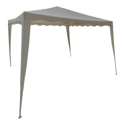 Κιόσκι Gazebo  μεταλλικός σκελετός - ύφασμα μπεζ 3x3m