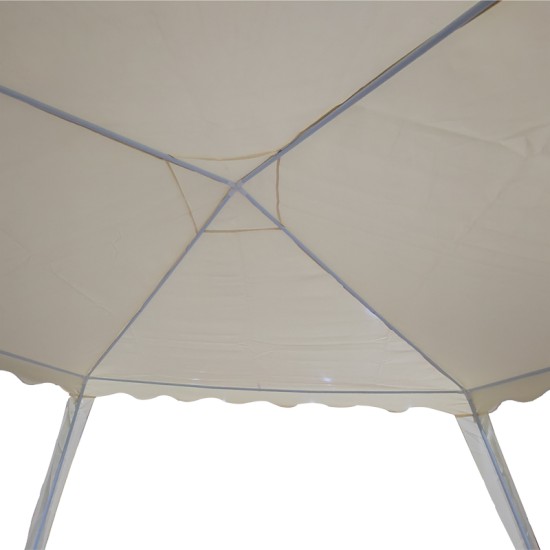Κιόσκι Gazebo  μεταλλικός σκελετός - ύφασμα μπεζ 3x3m