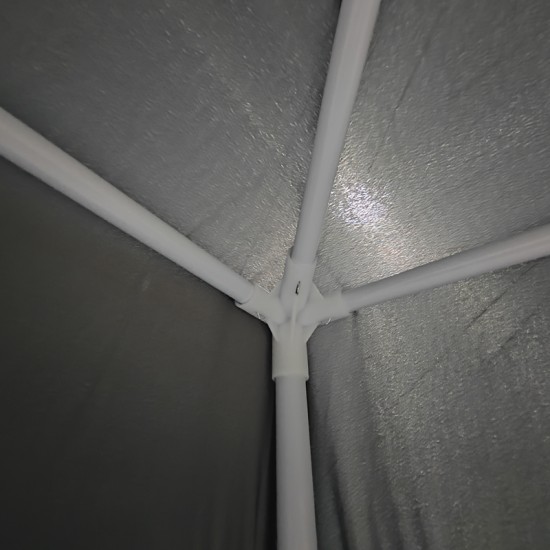 Κιόσκι Gazebo  μεταλλικός σκελετός - ύφασμα ανθρακί 3x3m