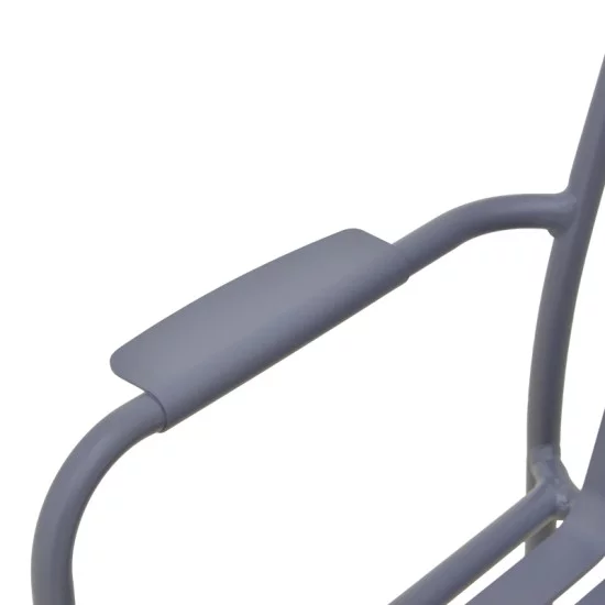 Πολυθρόνα Vista  στοιβαζόμενη αλουμίνιο σε ανθρακί απόχρωση 62x60x84εκ