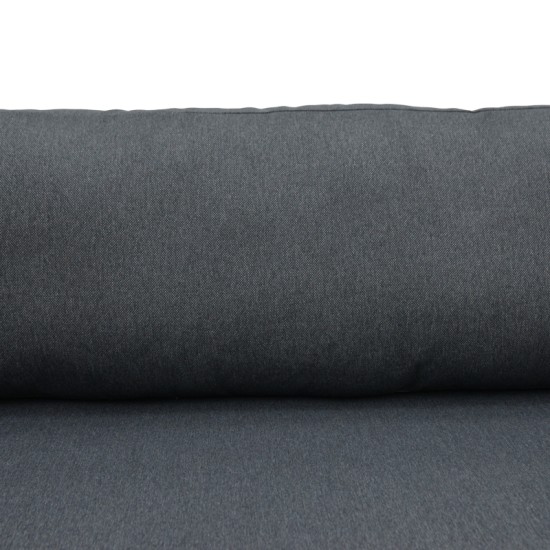 Καναπές διθέσιος Aurelio  μεταλλικός σε λευκή -μαξιλάρια σε ανθρακί απόχρωση 130x74x63εκ