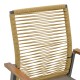 Πολυθρόνα Aegean  στοιβαζόμενη teak-pe σχοινί σε φυσική - αλουμίνιο κ textline σε ανθρακί απόχρωση 56.5x58x91εκ