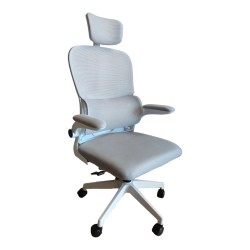 Καρέκλα γραφείου Recko  ύφασμα mesh σε γκρι απόχρωση 56x62x116-125εκ