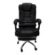 Καρέκλα γραφείου διευθυντή με υποπόδιο Worko  pu σε μαύρη απόχρωση 66x62x113-121εκ