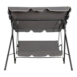 Κούνια κήπου Globo  μέταλλο μαύρο-ύφασμα σε ανθρακί απόχρωση 170x110x153εκ