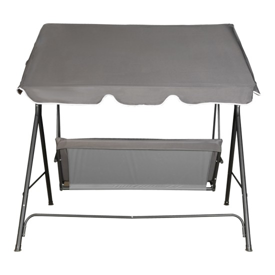 Κούνια κήπου Globo  μέταλλο μαύρο-ύφασμα σε ανθρακί απόχρωση 170x110x153εκ