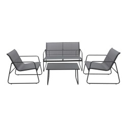 Σαλόνι εξωτερικού χώρου Veranda textilene-μέταλλο σε ανθρακί απόχρωση