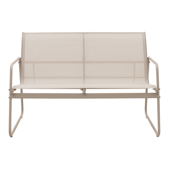 Σαλόνι εξωτερικού χώρου Veranda textilene-μέταλλο σε cappuccino απόχρωση