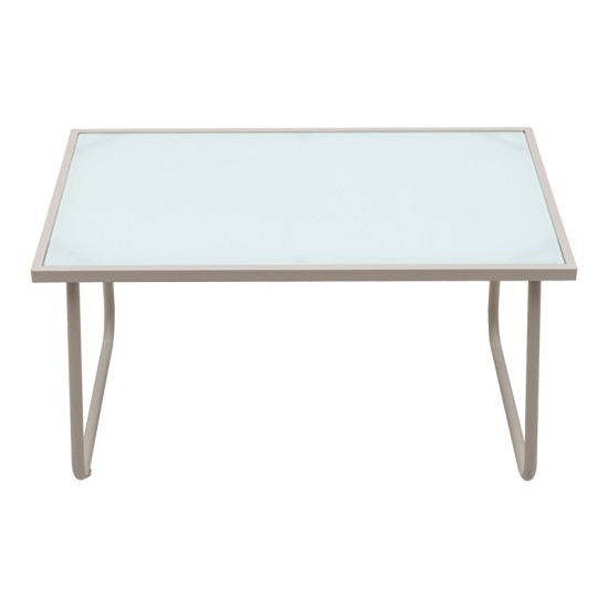 Σαλόνι εξωτερικού χώρου Veranda textilene-μέταλλο σε cappuccino απόχρωση