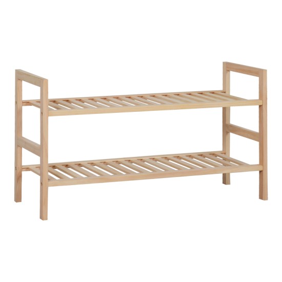 Παπουτσοθήκη Steper  8 ζευγών ξύλο ελάτου σε φυσική απόχρωση 71x26x40εκ