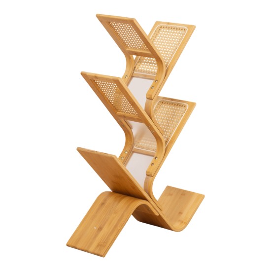 Βιβλιοθήκη Tome  μπαμπού σε φυσική απόχρωση 63x20x92εκ