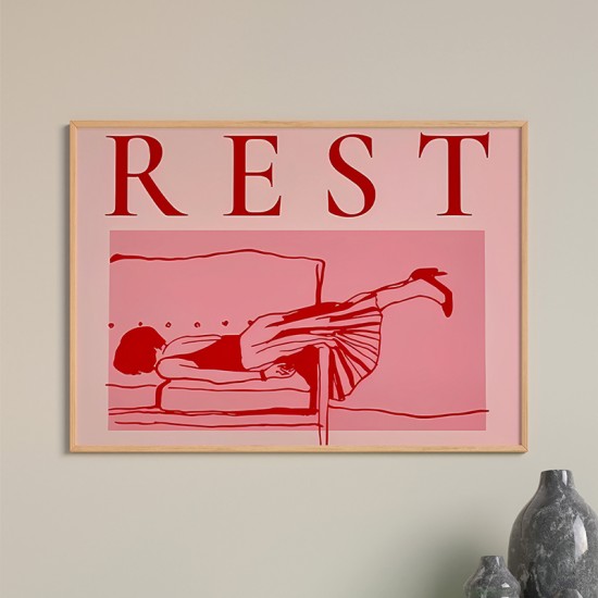 Πίνακας Restika  με ψηφιακή εκτύπωση και πλαίσιο 48x1.5x33εκ