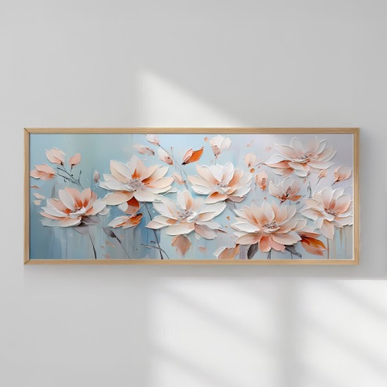Πίνακας Flowery  με ψηφιακή εκτύπωση και πλαίσιο 120x2x50εκ