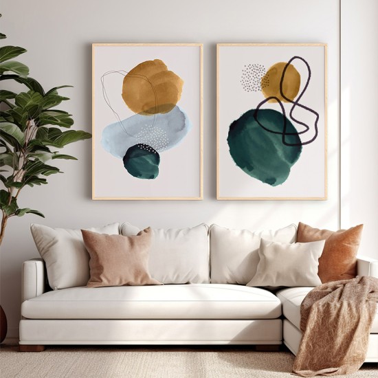 Πίνακας Cerzen  δίπτυχος με ψηφιακή εκτύπωση και πλαίσιο 33x1.5x48εκ