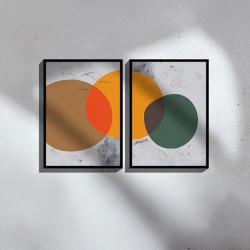 Πίνακας Derdia I  δίπτυχος με ψηφιακή εκτύπωση και πλαίσιο 33x1.5x48εκ