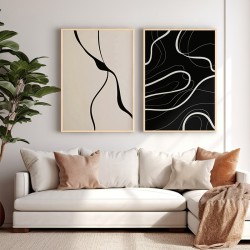 Πίνακας Bennez  δίπτυχος με ψηφιακή εκτύπωση και πλαίσιο 33x1.5x48εκ