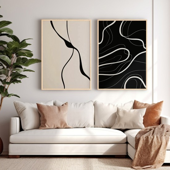 Πίνακας Bennez  δίπτυχος με ψηφιακή εκτύπωση και πλαίσιο 33x1.5x48εκ