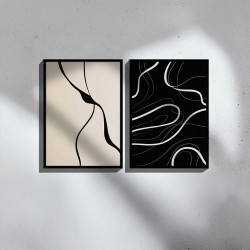 Πίνακας Bennez I  δίπτυχος με ψηφιακή εκτύπωση και πλαίσιο 33x1.5x48εκ