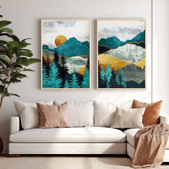 Πίνακας Lovas  δίπτυχος με ψηφιακή εκτύπωση και πλαίσιο 33x1.5x48εκ