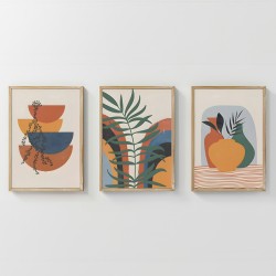 Πίνακας Alenza  τρίπτυχος με ψηφιακή εκτύπωση και πλαίσιο 33x1.5x48εκ