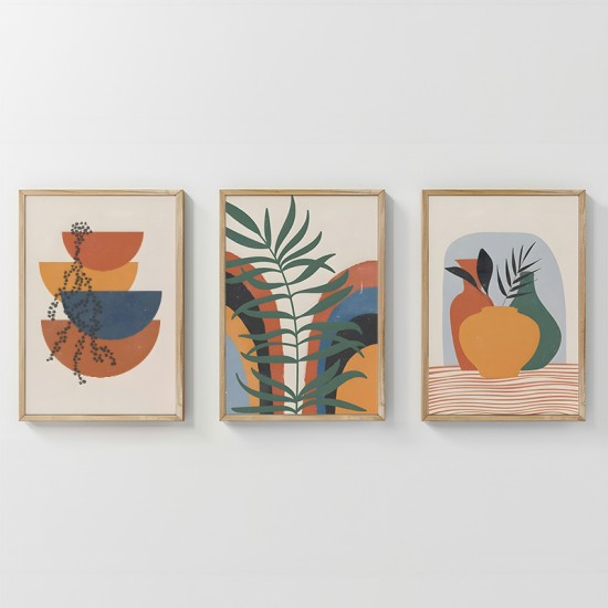 Πίνακας Alenza  τρίπτυχος με ψηφιακή εκτύπωση και πλαίσιο 33x1.5x48εκ