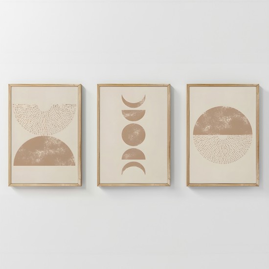 Πίνακας Kriky  τρίπτυχος με ψηφιακή εκτύπωση και πλαίσιο 33x1.5x48εκ