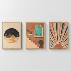 Πίνακας Venven   τρίπτυχος με ψηφιακή εκτύπωση και πλαίσιο 33x1.5x48εκ