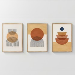 Πίνακας Mireta  τρίπτυχος με ψηφιακή εκτύπωση και πλαίσιο 33x1.5x48εκ