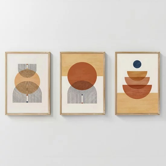 Πίνακας Mireta  τρίπτυχος με ψηφιακή εκτύπωση και πλαίσιο 33x1.5x48εκ