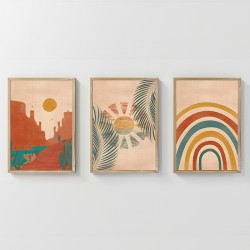 Πίνακας Delea  τρίπτυχος με ψηφιακή εκτύπωση και πλαίσιο 33x1.5x48εκ